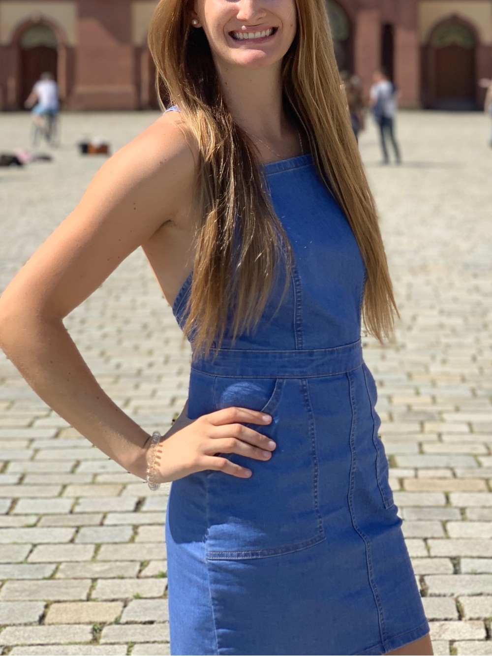 Blue Denim Women’s Jeans Dress - Classic Sleeveless Pinafore